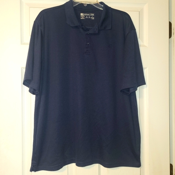 Ariat Tek Polo Size X Large Navy Blue - Picture 12 of 12